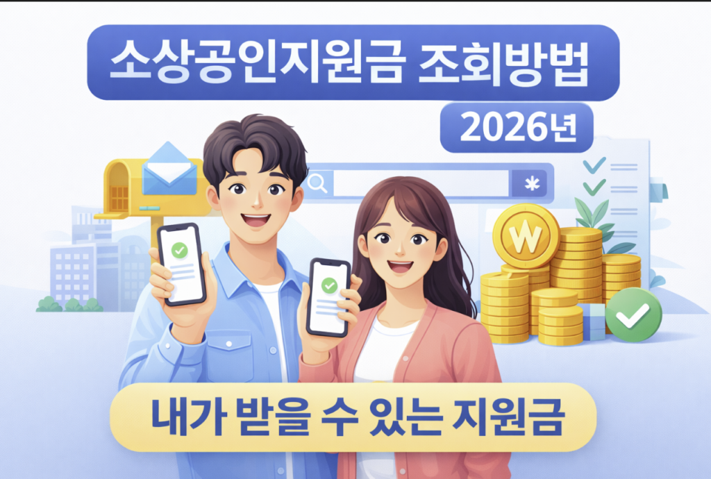 소상공인지원금 조회방법