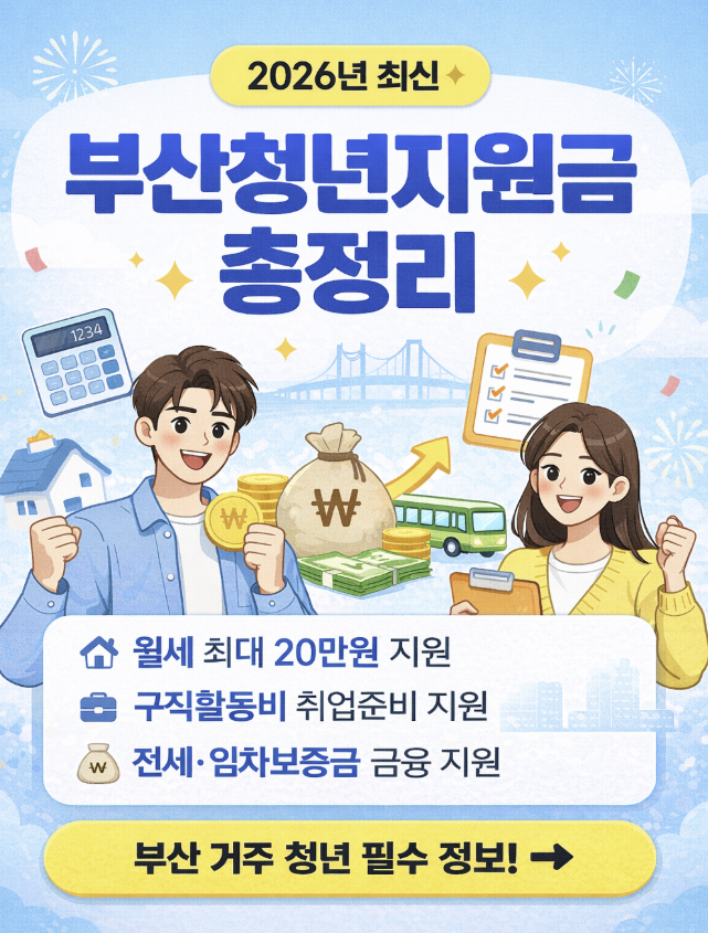 2026년 부산청년지원금 총정리

