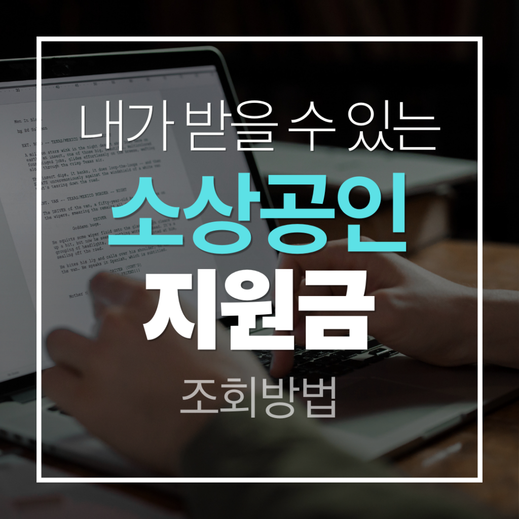 소상공인지원금조회