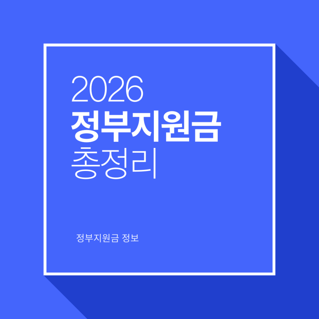 2026 정부지원금