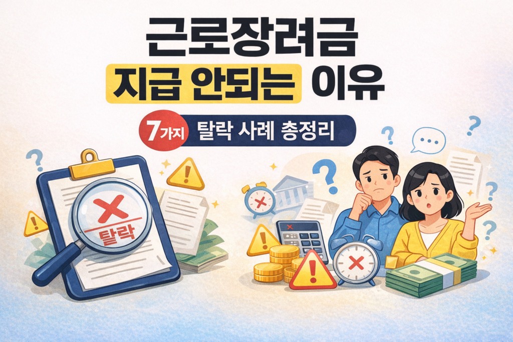 근로장려금 지급안되는 이유 8