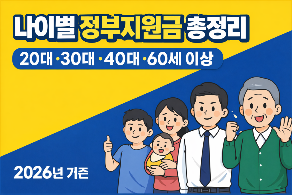 나이별 정부지원금 총정리