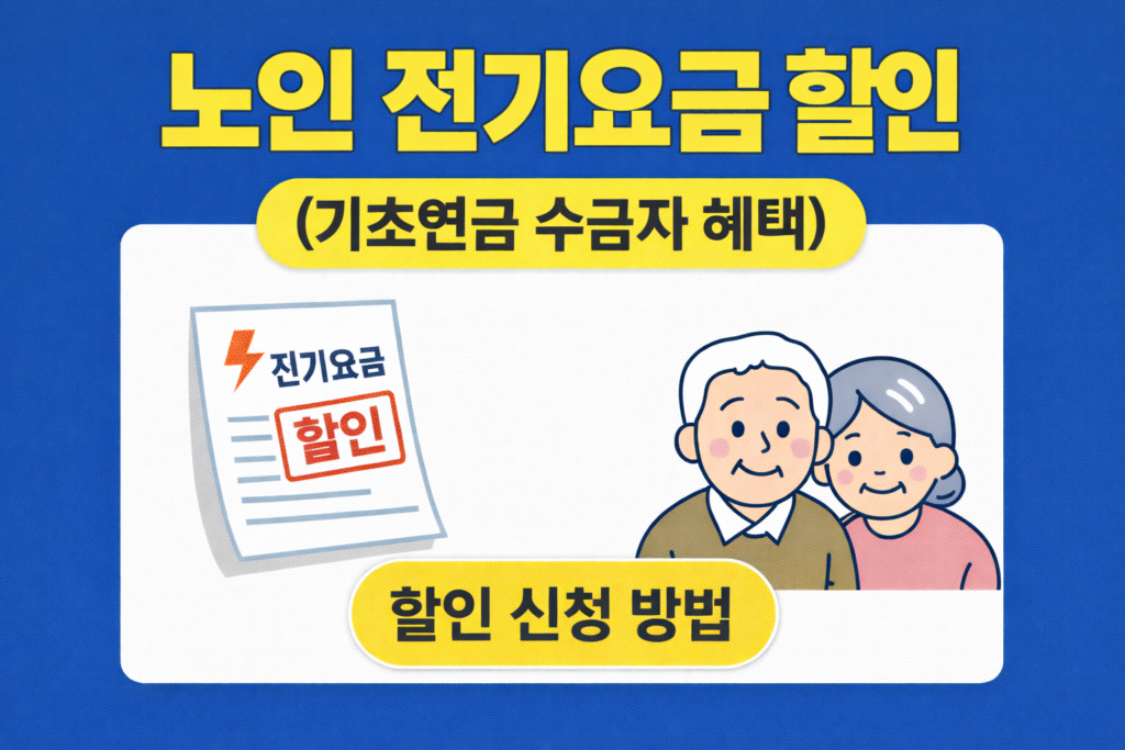 노인 전기요금 할인 신청 방법