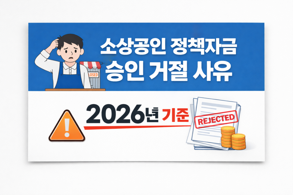 소상공인 정책자금 승인 거절 사유