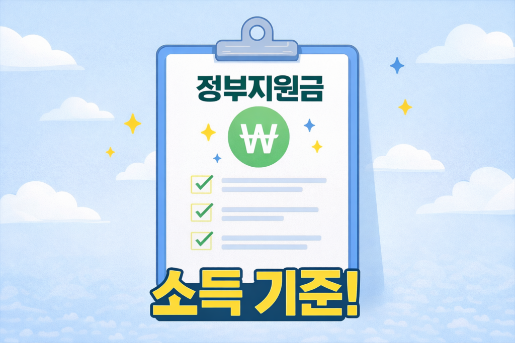 정부지원금 소득 기준 안내