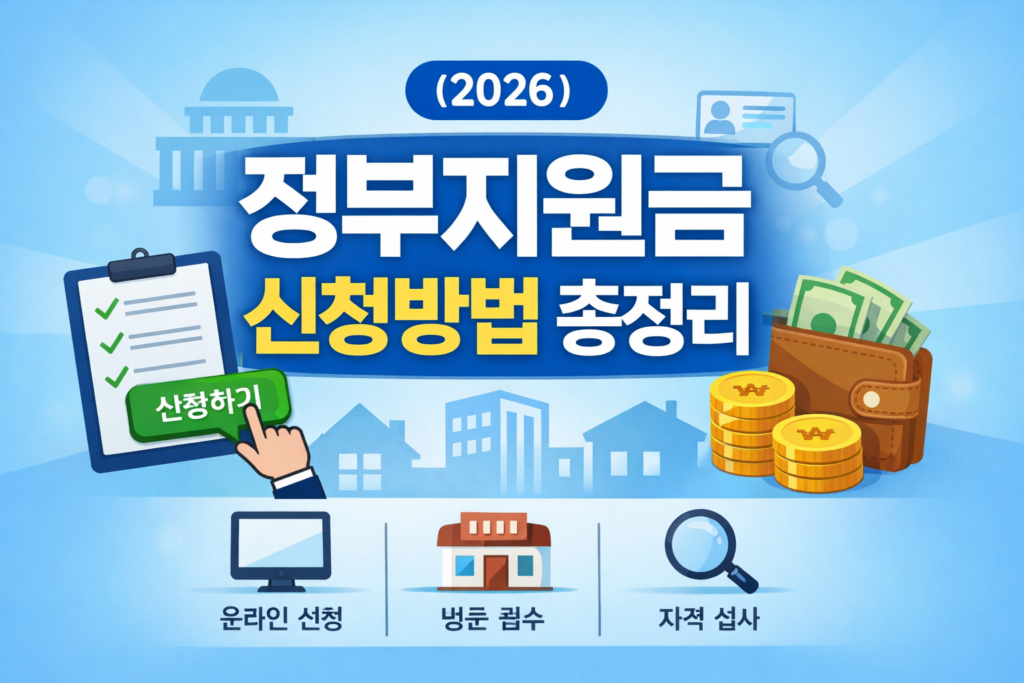 정부지원금 신청 방법 가이드