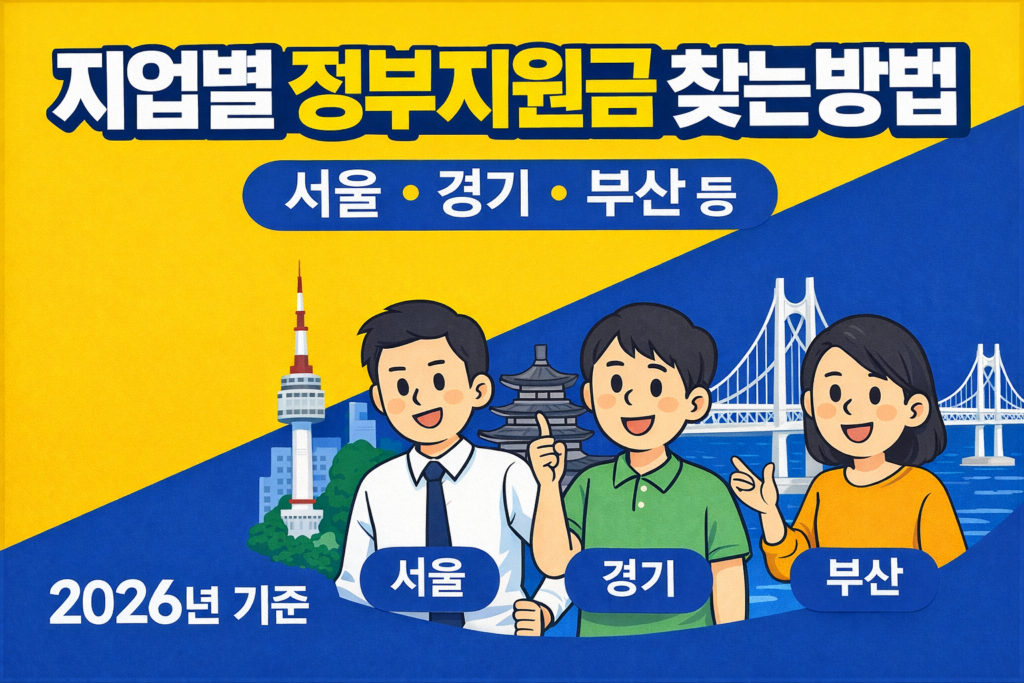 지역별 정부지원금 서울 부산 경기