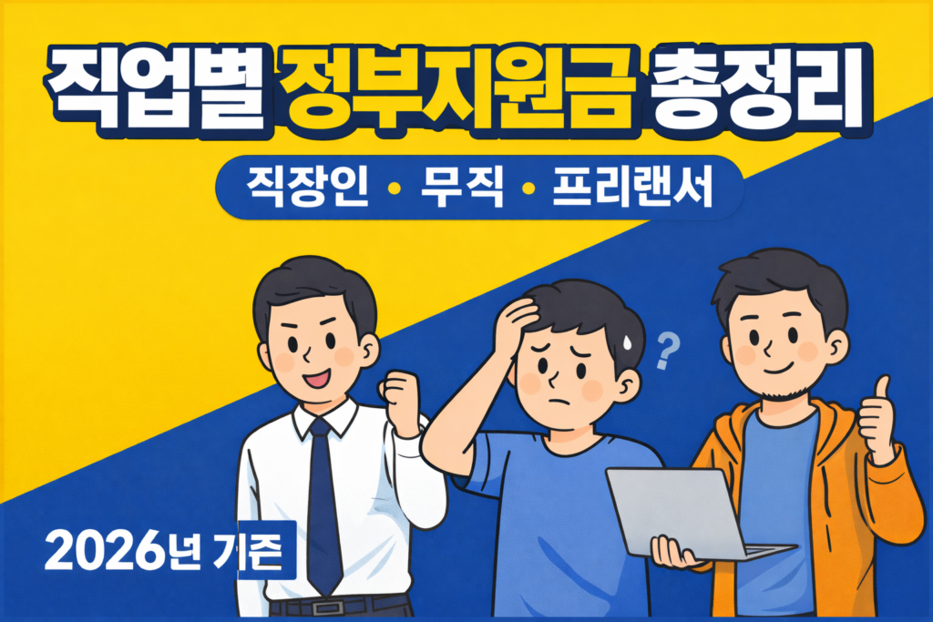 직업별 정부지원금 1