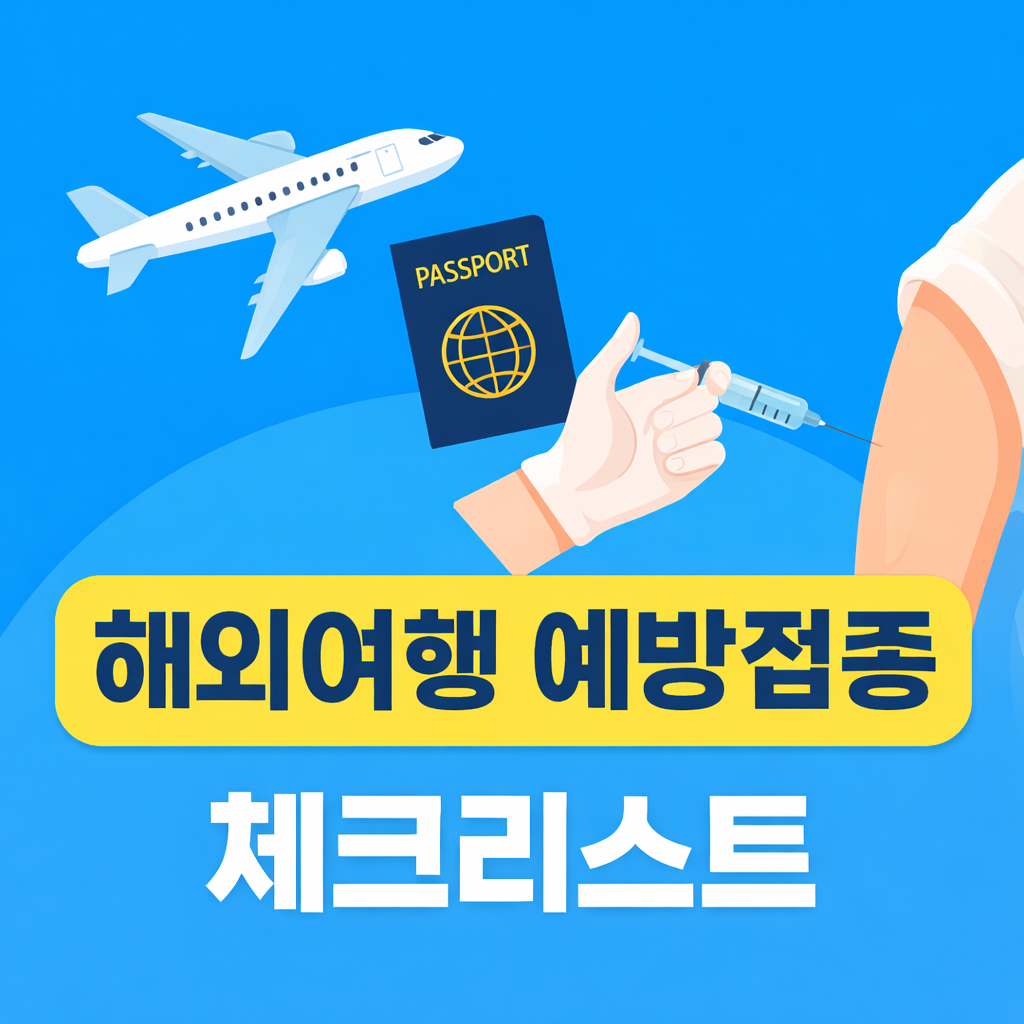 해외여행 예방접종 체크리스트