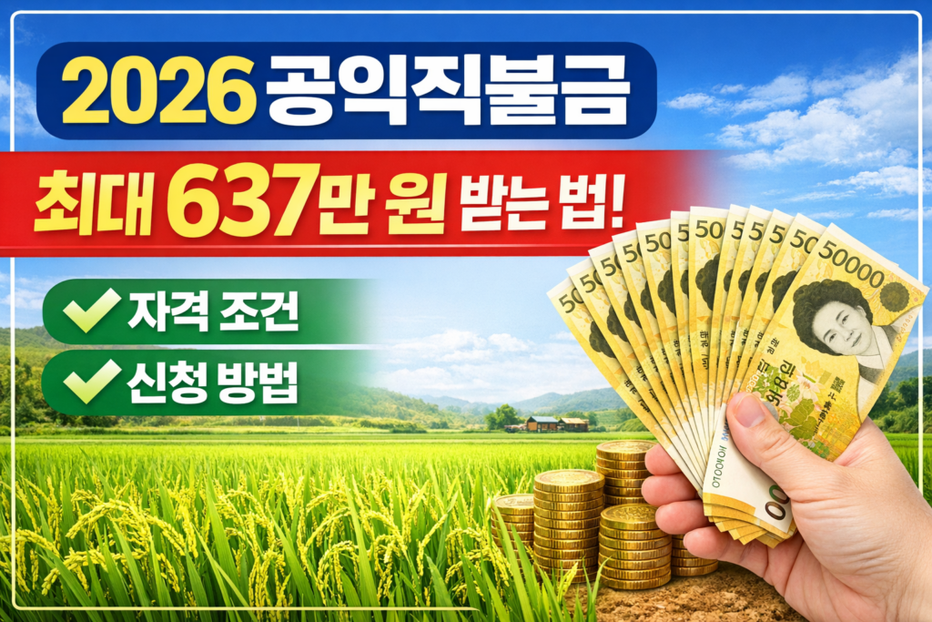 2026년 공익직불금 신청