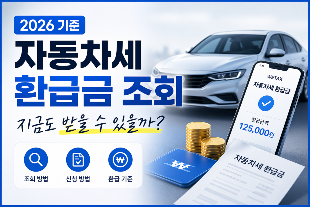 중고차 자동차세 환급금 신청방법