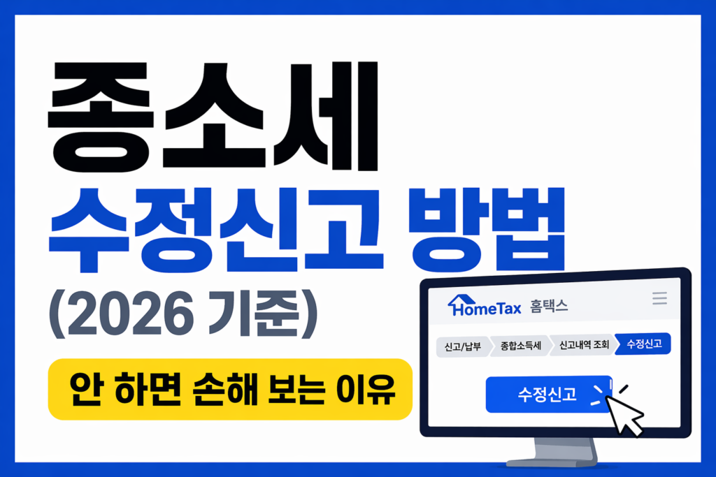 종소세 수정신고 방법