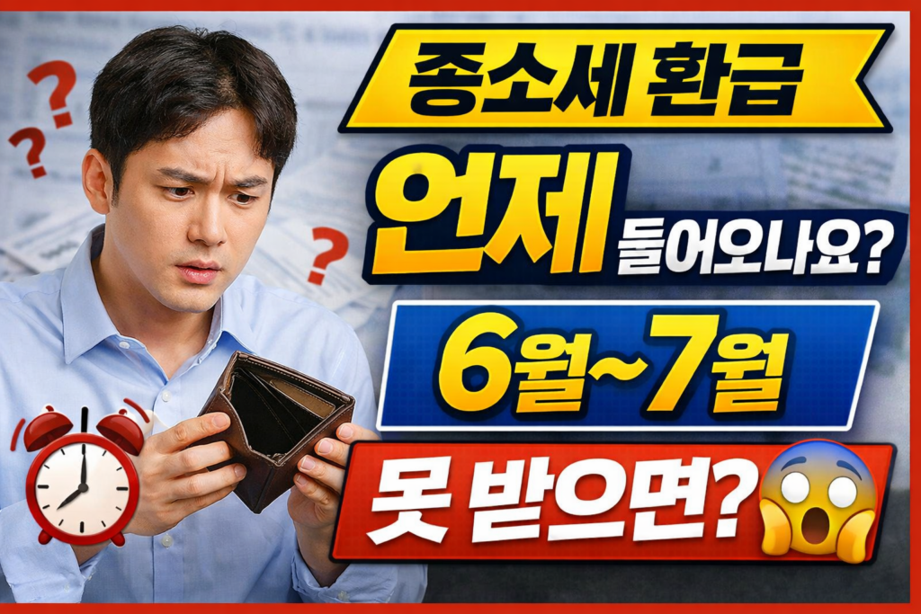 종소세 환급 언제