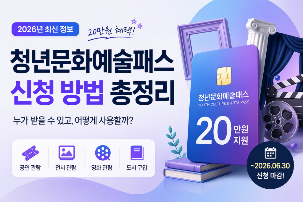 청년문화예술패스 사용법