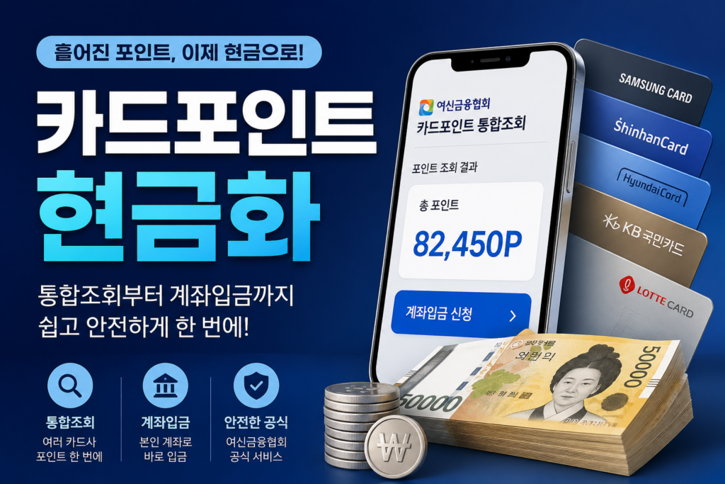 카드포인트 현금화 하기