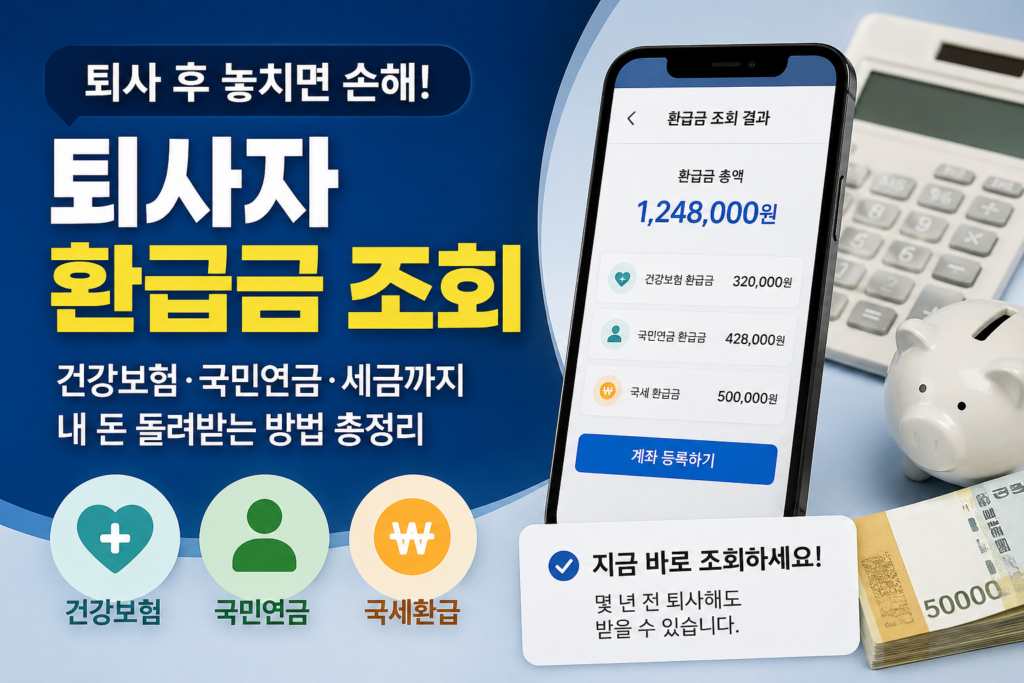 퇴사자 환급금 조회