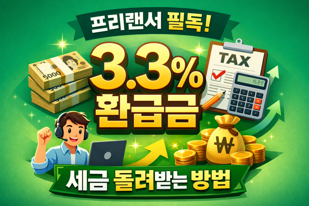 프리랜서 환급금 3.3%