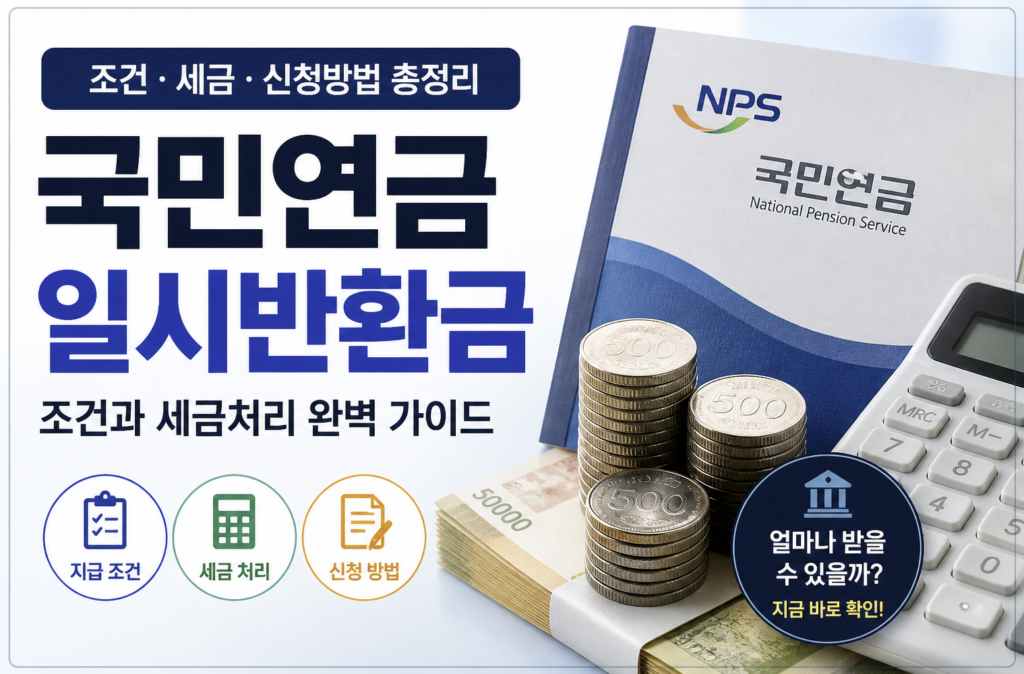 국민연금 일시반환금 조건